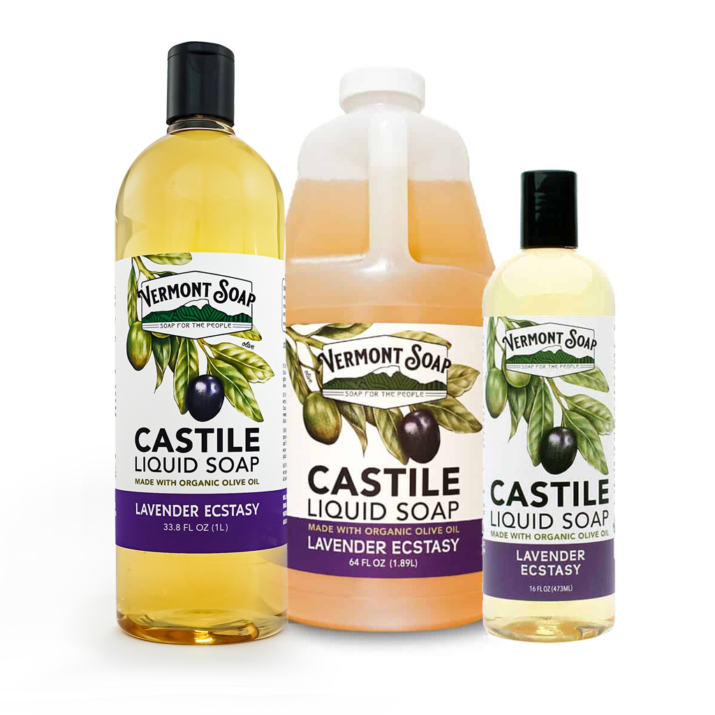 3 sizes of castile soap